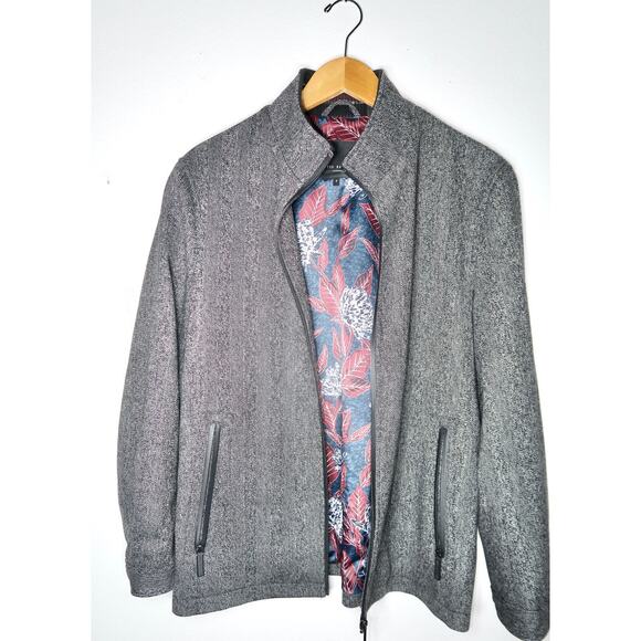 Ted Baker London Great herringbone Ted Baker Bomber Jacket Large - Picture 1 of 3